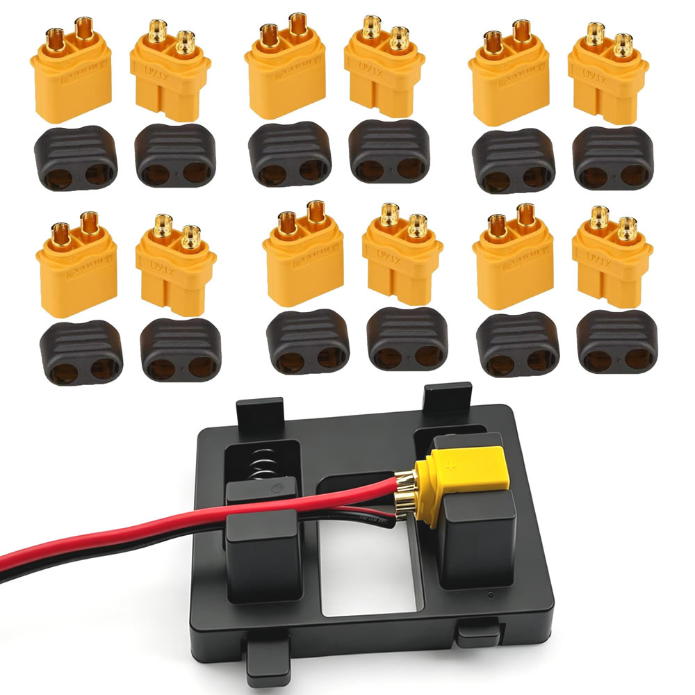 Drone Battery Connector - Conector XT60 con Carcasa, Macho/Hembra, con