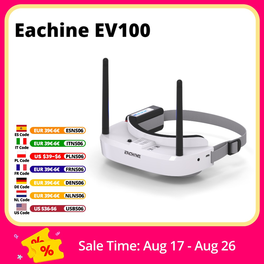 Drone Battery Box - Gafas Eachine EV100 720*540 5,8G 72CH