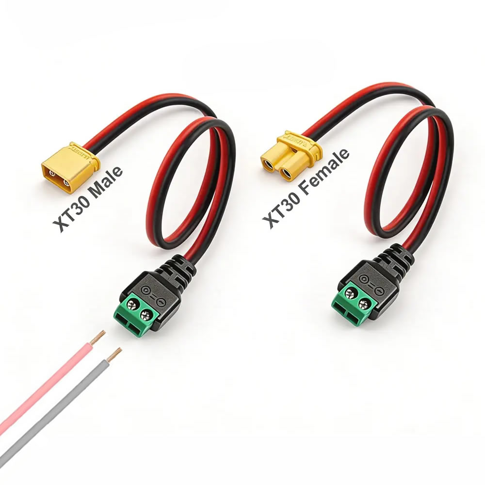 Drone Battery Connector - Conector XT30 Macho-Hembra a Adaptador de