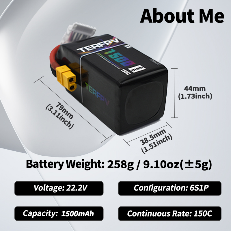 Batería Lipo TERFPV 6S 22.2V 1 - Drone Battery Plate reseña y precio