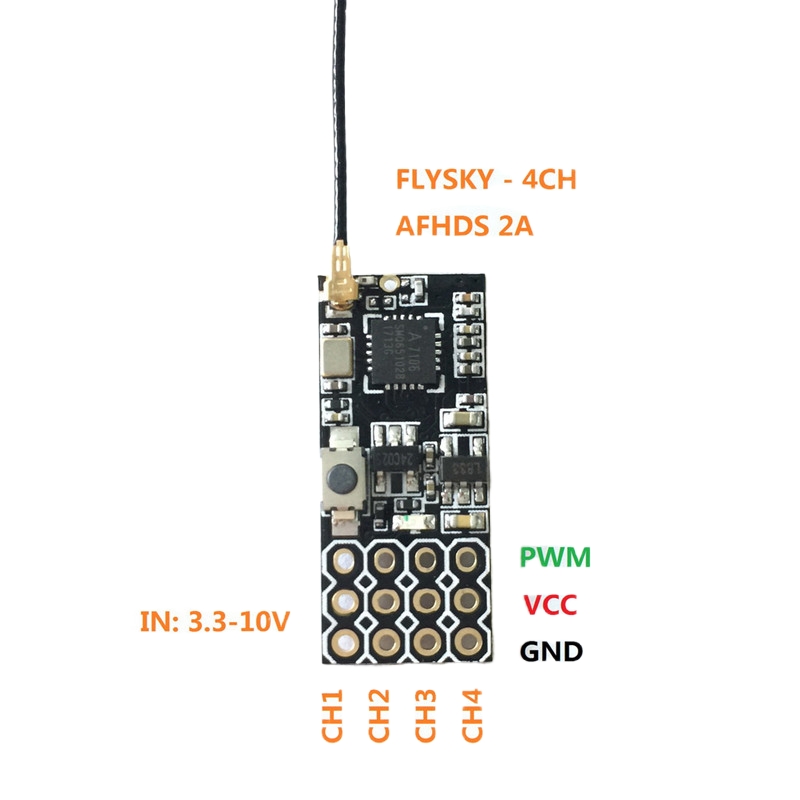 Receptor Flysky FS2A Mini 4CH  - Drone Battery Plate reseña y precio