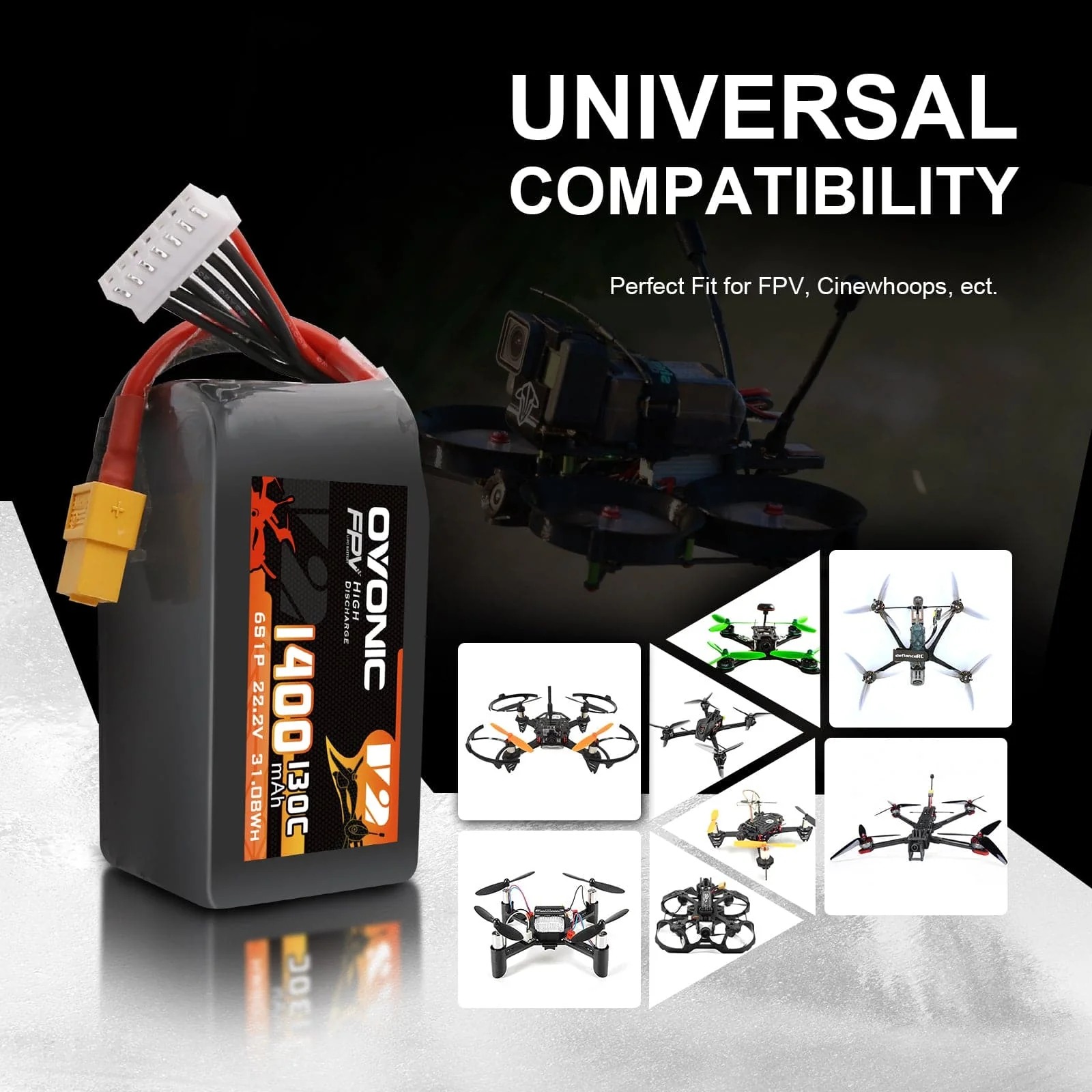 Batería LiPo Ovonic 6S 22.2V 1 - Drone Battery Bag reseña y precio
